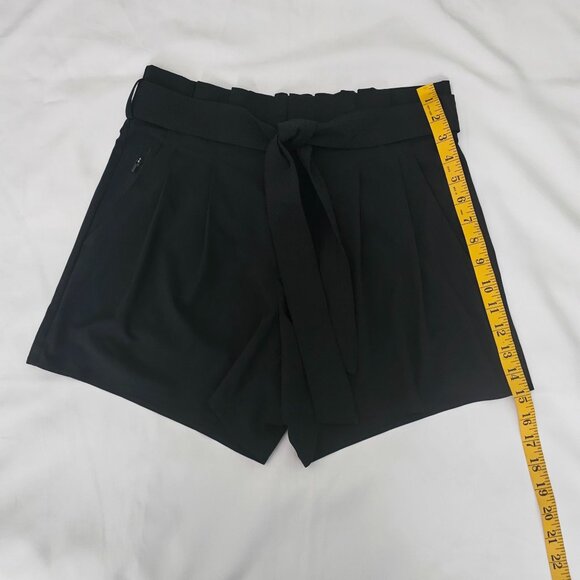 Athleta Sky Line Short II Black Paperbag Tie Waist Shorts Women's Size 6 - Picture 14 of 16